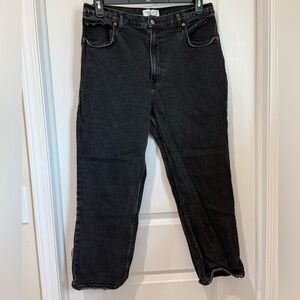 Abercrombie & Fitch Black Ultra High-Rise Ankle Straight Jeans